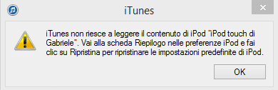 itunes non riconosce